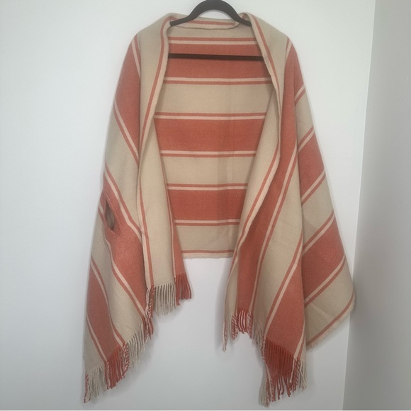 Madewell Twill Stripe Scarf in Muted Blush Multi - Picture 3 of 7